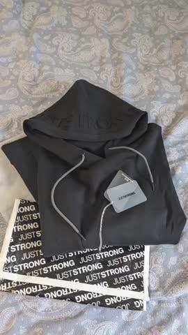 Black Embossed Luxe Minimal Hoodie - Customer Photo From JOANNA KOŁEK