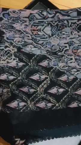 The Granada Voile Square - Black - Customer Photo From Anonymous