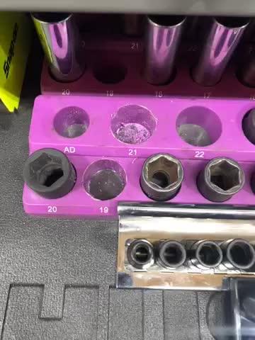 2-Row Magnetic Socket Holder Marked With Socket Sizes - Customer Photo From Joel S.