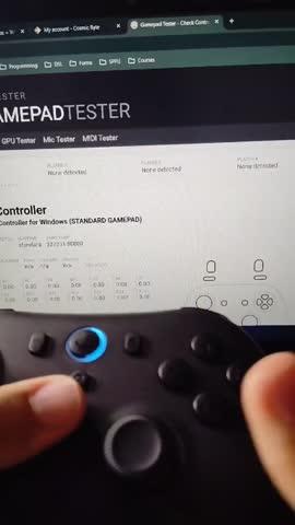 Cosmic Byte Blitz Wireless + Wired Controller for PC, Hall Effect Joystick & Triggers, 1000Hz Polling Rate (Black) - Customer Photo From Ayyaan Faras