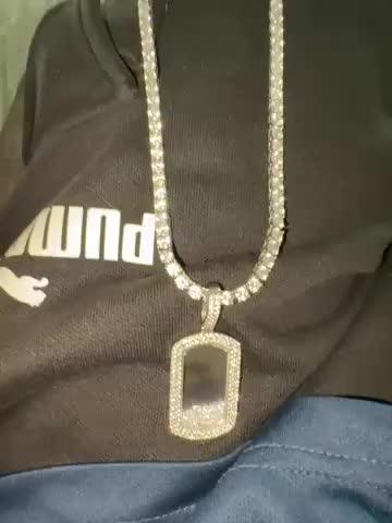 925S & VVS Moissanite Dog Tag Necklace - Customer Photo From Blake R.