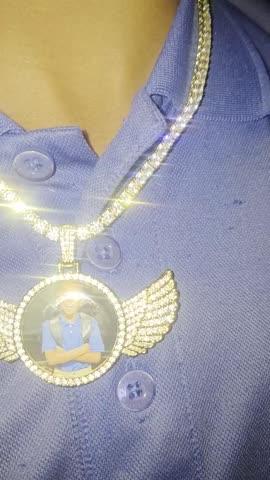 CUSTOM PICTURE PENDANT STYLE-4 - Customer Photo From Corey R.