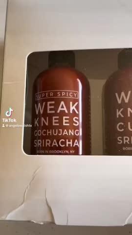 Weak Knees Sriracha Gift Set - Customer Photo From Angela Walsh