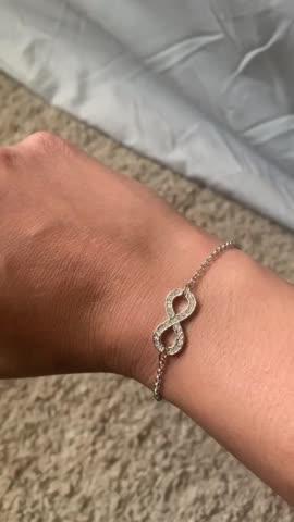 Morgan 18k White Gold Plated Crystal Infinity Bracelet - Customer Photo From Sonali M.