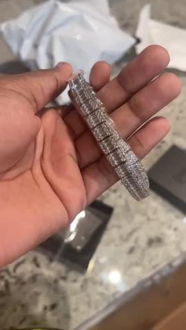 8mm Iced Square Baguette Tennis Chain - Customer Photo From Davontae E.