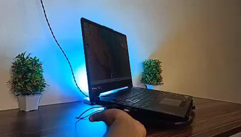 Cosmic Byte Wind RGB Laptop Cooling Pad, Dual 120mm RGB Fans,Supports up to 15.6" Laptops - Customer Photo From Krishna Agarwal