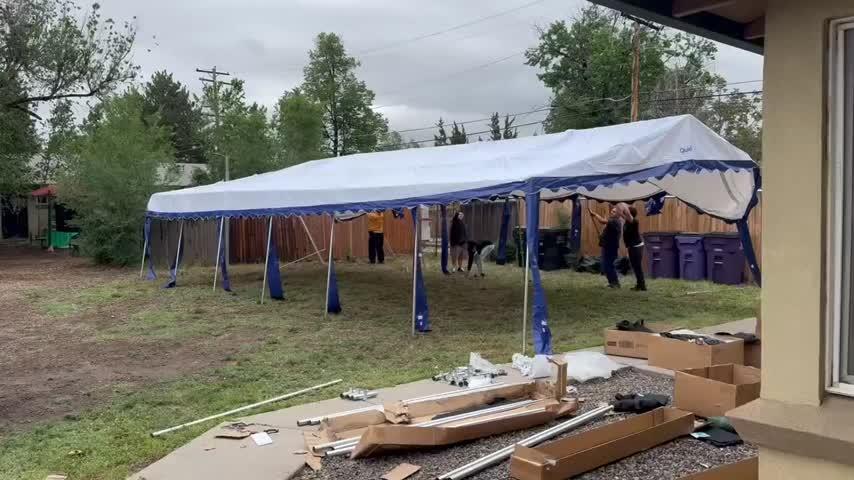 Quictent 20x40 Heavy Duty Tent, Outdoor Large Tent, Stripe Blue