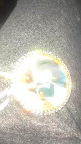 LARGE 3D CIRCLE CUSTOM PICTURE PENDANT - Customer Photo From Dakari H.